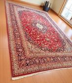 Groot Perzisch tapijt handgeknoopt Keshan Oosters vloerkleed, Gebruikt, Rood, 200 cm of meer, Ophalen of Verzenden