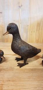 5 bronzen eendjes / bronzen beeld / nieuw / eend / kuiken, Tuin en Terras, Tuinbeelden, Dierenbeeld, Nieuw, Info@huisentuindecoratiemarie.nl