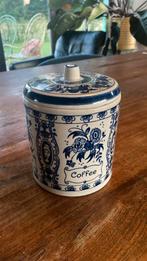 Vintage Delfts blauw voorraad pot “koffie”, Ophalen of Verzenden