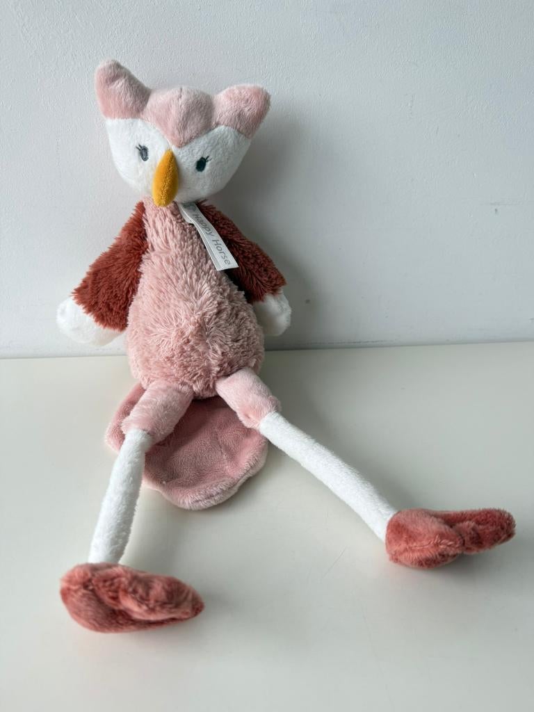 Knuffel uil Olivia roze 41cm / Owly the lonely / Happy Horse, Ophalen of Verzenden, Zo goed als nieuw, Overige typen