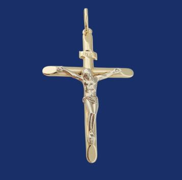 Groot 14 karaat Gouden Kruis Christus Kettinghanger Hanger beschikbaar voor biedingen
