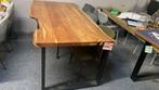 Boomstam tafel 200x100 massief acacia hout extra dik blad, Huis en Inrichting, Tafels | Eettafels, Overige vormen, 200 cm of meer