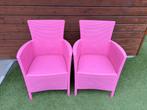 Roze tuinstoelen, als nieuw!!, Tuin en Terras, Tuinstoelen, Ophalen, Zo goed als nieuw, Kunststof