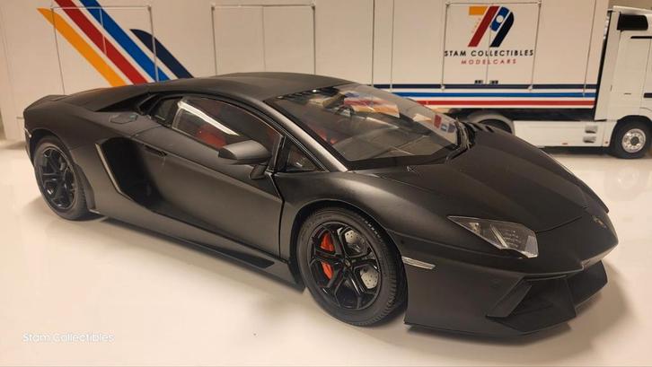 Pocher Lamborghini Aventador LP 700-4 Nero Matt Black 1/8, Hobby en Vrije tijd, Modelauto's | 1:5 tot 1:12, Gebruikt, Auto, 1:5 t/m 1:8