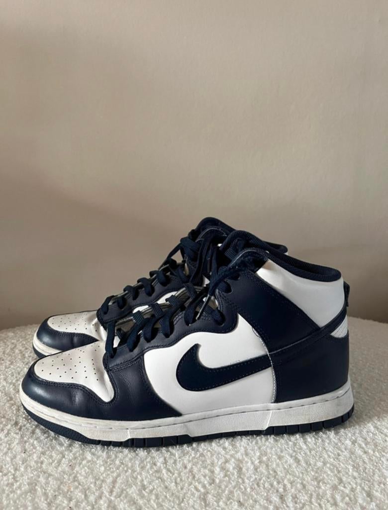 Nike dunk navy blue - hoge sneakers, Ophalen, Blauw, Sneakers of Gympen, Zo goed als nieuw