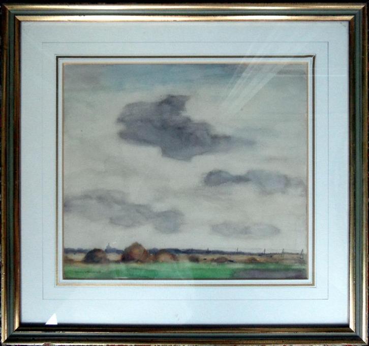 Joop Kroppf 1892 - 1979 Aquarel, Antiek en Kunst, Kunst | Schilderijen | Klassiek, Ophalen of Verzenden