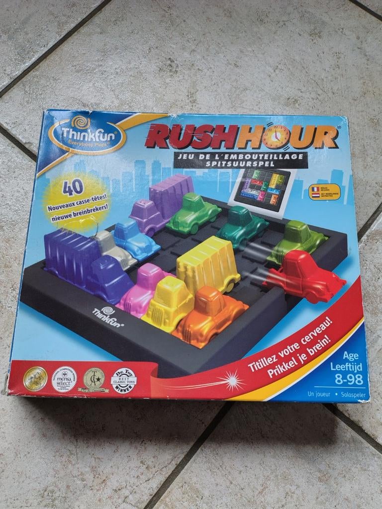 Rush Hour Puzzelspel - Thinkfun, Hobby en Vrije tijd, Denksport en Puzzels, Gebruikt, Overige typen, Ophalen of Verzenden