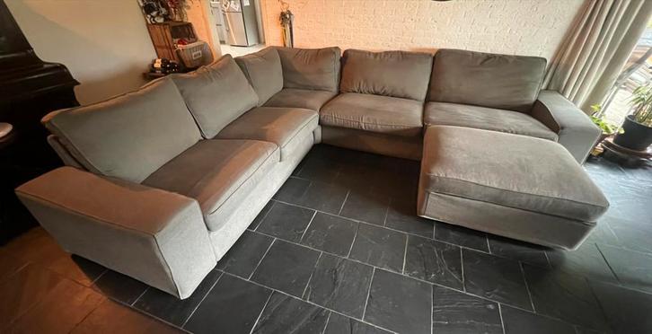 Kivik 5 zits hoekbank + voetenbank/bergruimte + extra hoezen, Huis en Inrichting, Banken | Complete zithoeken, Gebruikt, Ophalen