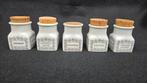 Arabia kruidenpotjes 5 stuks vintage, Ophalen of Verzenden, Zo goed als nieuw, Keramiek, Overige stijlen