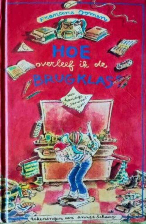 Boek " Hoe overleef ik de brugklas? " van Francine Oomen, Boeken, Kinderboeken | Jeugd | 10 tot 12 jaar, Zo goed als nieuw, Fictie