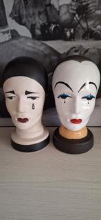 Zeldzame set vintage West Germany hoofden Pierot, Ophalen of Verzenden