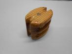 Houten Blok / Katrol, Stropblok, dubbelschijfs, 10 - 12 mm, Watersport en Boten, Ophalen of Verzenden, Nieuw, Lijn of Blok