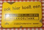 Emaille reclame bord Mueller melkkoeltank, Ophalen of Verzenden