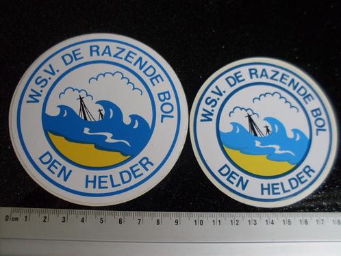 2x sticker wsv de razende bol den helder logo, Verzamelen, Stickers, Zo goed als nieuw, Bedrijf of Vereniging, Verzenden