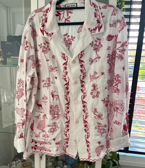 Paul &joe paris blouse L(ruim), Kleding | Dames, Blouses en Tunieken, Zo goed als nieuw, Wit, Ophalen of Verzenden
