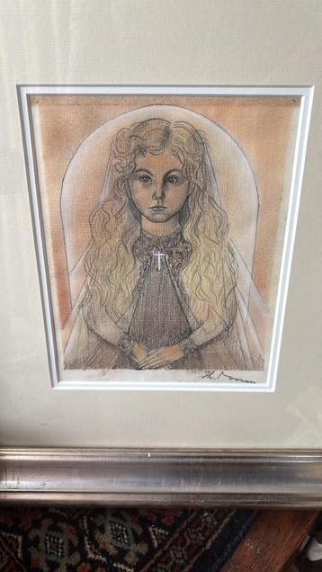 Toorop - Tekening cara Nolet gesigneerd beschikbaar voor biedingen