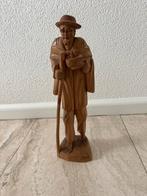 Houten Beeld Oude Man - Handgesneden 30cm, Antiek en Kunst, Kunst | Beelden en Houtsnijwerken, Ophalen of Verzenden