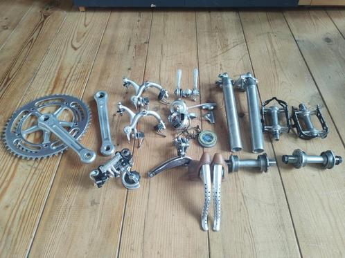 Campagnolo super record groepset 1975 + nieuwe wielset, Fietsen en Brommers, Fietsonderdelen, Gebruikt, Racefiets, Wiel, Ophalen of Verzenden