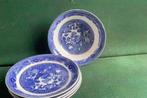 Fenton Blue Willow Engeland, Blauw 1 schaaltje 4 schoteltjes, Antiek en Kunst, Ophalen of Verzenden