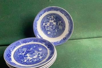 Fenton Blue Willow Engeland, Blauw 1 schaaltje 4 schoteltjes beschikbaar voor biedingen