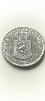 Zilveren halve gulden 1908 Wilhelmina, ½ gulden, Zilver, Ophalen of Verzenden, Koningin Wilhelmina