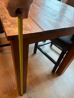 Bar tafel teak hout met 4 bij passende stoelen, Huis en Inrichting, Complete eetkamers, Ophalen, Zo goed als nieuw, 4 tot 6 stoelen