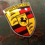 Emaille Schild PORSCHE Logo Wapen Dealer Reclamebord Vintage, Verzamelen, Verzenden, Gebruikt, Reclamebord
