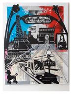 Schilderij Parijs streetart, Ophalen of Verzenden