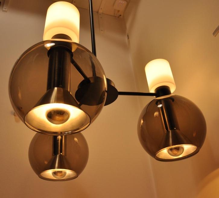 Raak hanglamp | kroonluchter | vintage lamp | unieke lamp |2, Huis en Inrichting, Lampen | Kroonluchters, Zo goed als nieuw, Glas