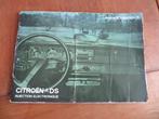 Instructieboek Citroen DS Injection Electronique 12-1972, Ophalen of Verzenden