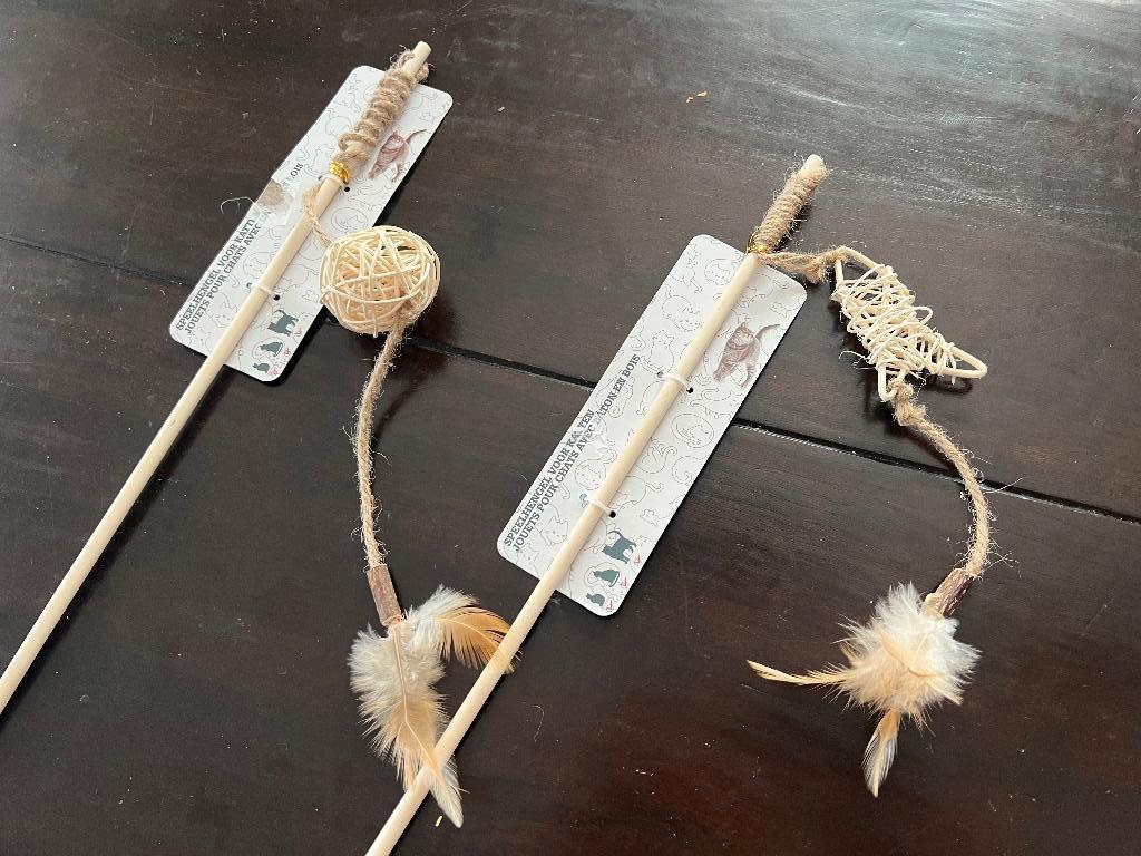 Nieuw katten speelgoed hengels 2 stuks speelhengel, Dieren en Toebehoren, Ophalen of Verzenden, Nieuw, Overig speelgoed