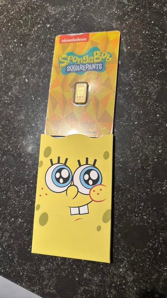 Goudbaar Spongebob collector 1gram The perth mint, Ophalen, Goud