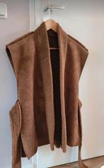 Suède met teddy gilet cognac bruin, Maat 38/40 (M), Bruin, Ophalen of Verzenden, Onbekend