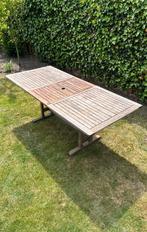 Teak houten verstelbare tafel, Tuin en Terras, Ophalen, Gebruikt, Rechthoekig, Teakhout