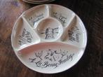 Zes Faience de GIEN fondue of raclette borden, Verzenden