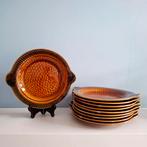 Sarreguemines France, set majolica borden met visreliëf, Antiek en Kunst, Ophalen of Verzenden