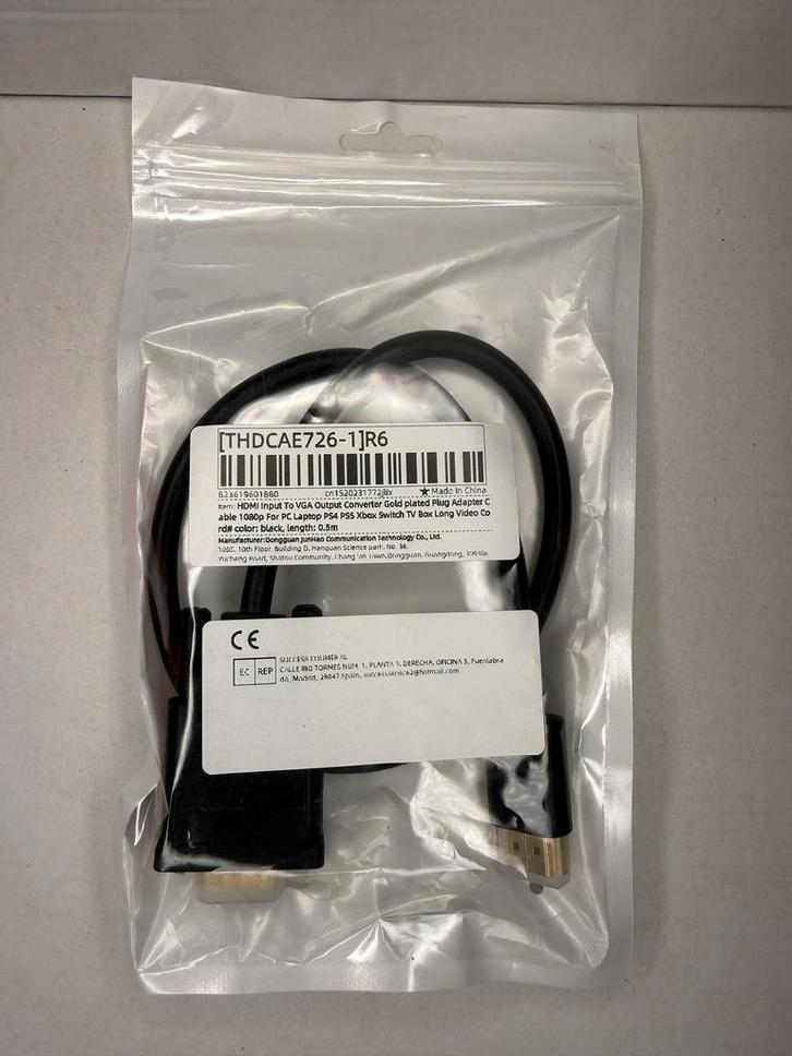 HDMI naar VGA Kabel - Nieuw met Converter, Audio, Tv en Foto, Audiokabels en Televisiekabels, Nieuw, HDMI-kabel, Minder dan 2 meter