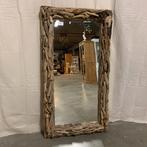 Spiegel – driftwood, drijfhout - 150 x 80 cm - Bij TTM Wonen, Nieuw, 75 tot 100 cm, 150 tot 200 cm, Rechthoekig