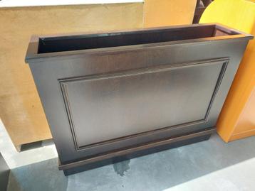 Plantenbakken 123x33cm, 92cm hoog bruin en wit  **gebruikt** beschikbaar voor biedingen