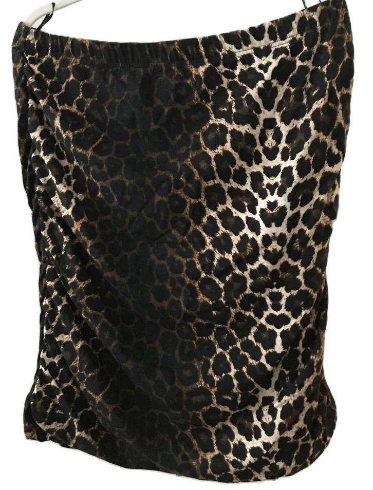 Prachtige Juffrouw Jansen animal leopard dessin XXL 44 ZGAN, Kleding | Dames, Rokken, Zo goed als nieuw, Maat 42/44 (L), Zwart