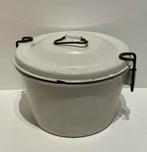 Leuke oude wit emaille poffertpan, Ophalen of Verzenden