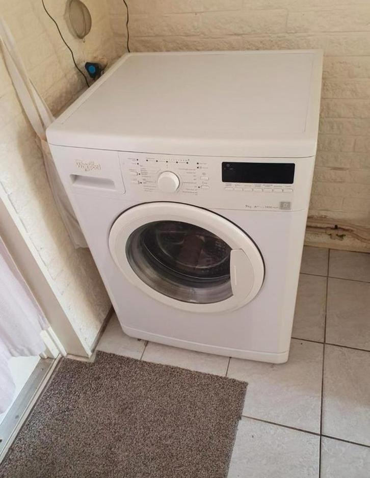 Whirlpool wasmachine, Witgoed en Apparatuur, Wasmachines, Gebruikt, Voorlader, 6 tot 8 kg, 85 tot 90 cm, 1200 tot 1600 toeren