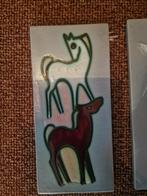 Vintage wand tegel - paarden, Antiek en Kunst, Antiek | Keramiek en Aardewerk, Ophalen of Verzenden