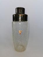 Vintage craquele glas en verzilverde cocktailshaker Bockling, Verzenden