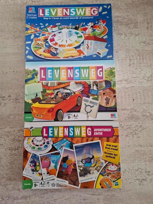 3 x Levensweg spel nieuwe soorten avonturen editie, Hobby en Vrije tijd, Gezelschapsspellen | Bordspellen, Zo goed als nieuw, Een of twee spelers