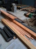 Restant hout tegels ,bestrating ,diverse m2, Doe-het-zelf en Verbouw, Hout en Planken, Ophalen of Verzenden, 50 mm of meer, Balk