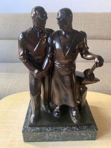 Bronzen Beeld Hendrik Scholter 1939/1940 WW2 Vriendschap beschikbaar voor biedingen
