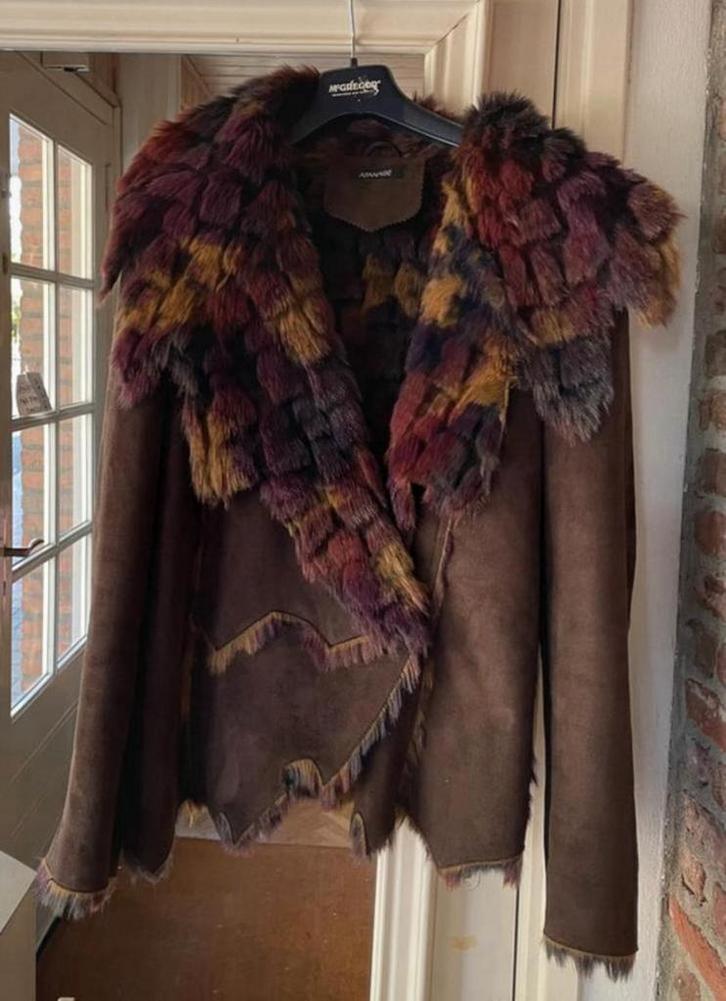 Prachtige jas als nieuw maat 40/42, Kleding | Dames, Jassen | Winter, Zo goed als nieuw, Maat 38/40 (M), Bruin, Ophalen of Verzenden