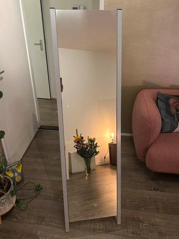Passpiegel metalen frame, aluminium kleur H160 x B45 x D41cm beschikbaar voor biedingen