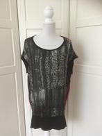 DIDI grijs zwart roze tuniek top, maat M (valt als XL), Maat 38/40 (M), Didi, Ophalen of Verzenden, Grijs